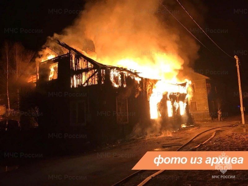 Пожарно-спасательное подразделение Ленинградской области ликвидировало пожар в г. Подпорожье